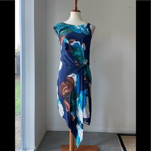 NWT Anthropologie pretty silk blend  dress. Cap sleeves, knee length. Size 4.